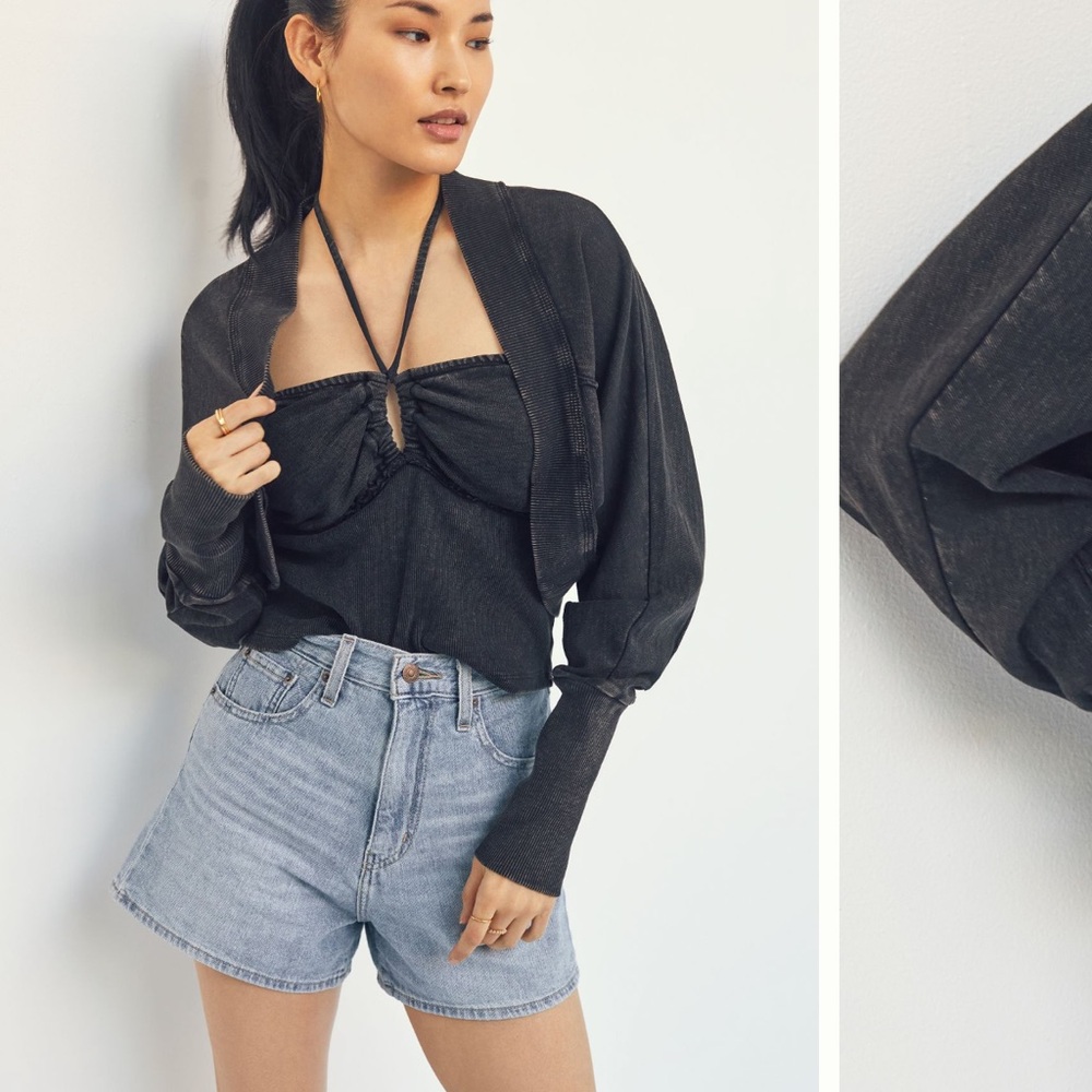 COPY - Anthropologie pilcro cropped cotton shrug